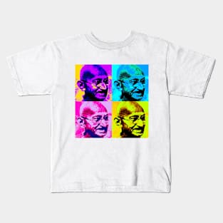 Mahatma Gandhi Pop Art Design Kids T-Shirt